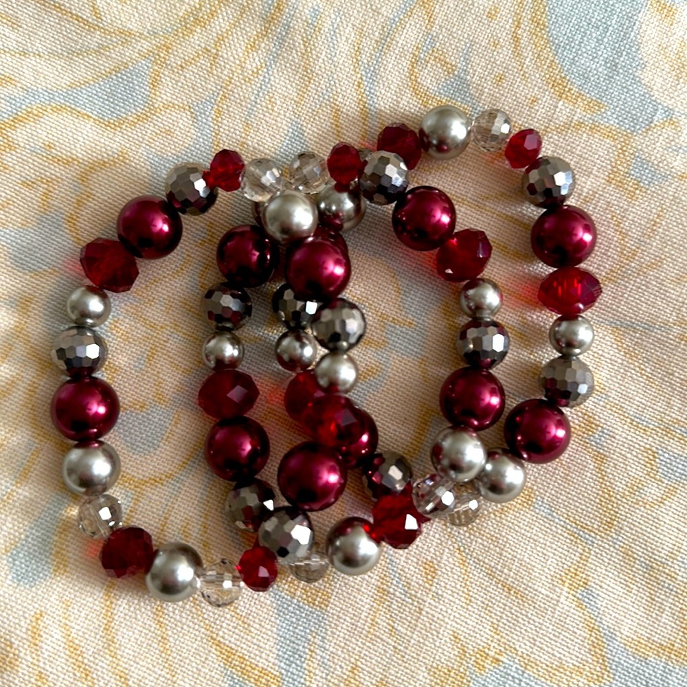 Set of 3: stretch bracelets